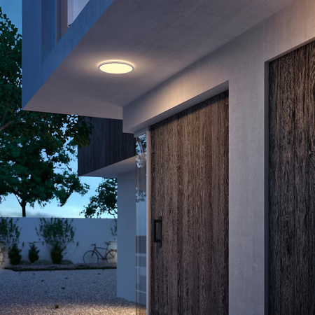 Zahradní LED stropní svítidlo venkovní SUPERSLIM CL550 15W 2700K IP44 stropní kulatá bílá PHILIPS