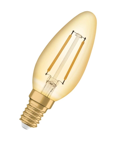 Dekorativní LED žárovka B35 Candle E14 1,5W = 12W 120lm 2400K Warm 300° Vintage 1906 Osram