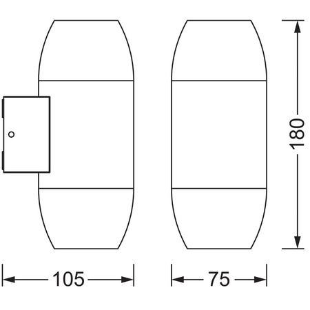 Nástěnné svítidlo fasádní nástěnné svítidlo nahoru a dolů 2x GU10 IP44 Endura CANNON UPDOWN LEDVANCE