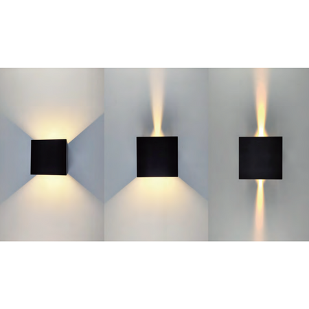 LED fasádní nástěnné svítidlo Black G9 venkovní svítidlo nahoře/dole s nastavitelným úhlem svícení KIOTO GOLDLUX (Polux) + LED žárovka G9 5W 6500K Cold Lumiled