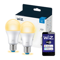 2x LED žárovka E27 A60 8W = 60W 2700K Warm SMART WiFi WiZ