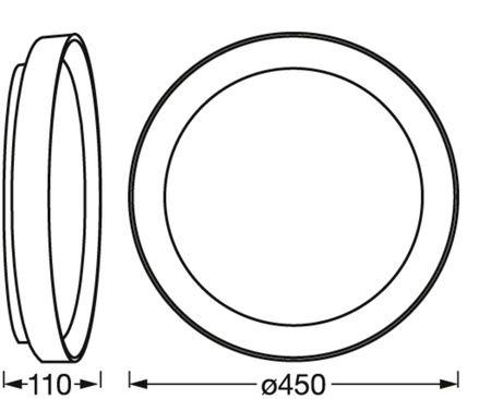 Přisazená LED stropní lampa 30W 45cm SMART+ WiFi CCT stmívatelná kulatá černá a zlatá KURT LEDVANCE