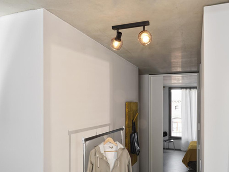 LED stropní nástěnné svítidlo Nástěnné svítidlo pro povrchovou montáž 5,6W 500lm 3000K teplé stmívatelné Dekorativní černý bodový světluška Ledvance