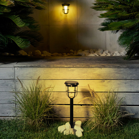 Zahradní lampa LED Solární nástěnná lampa RADII 1,3W 3000K IP44 Soumrakový pohybový senzor PHILIPS