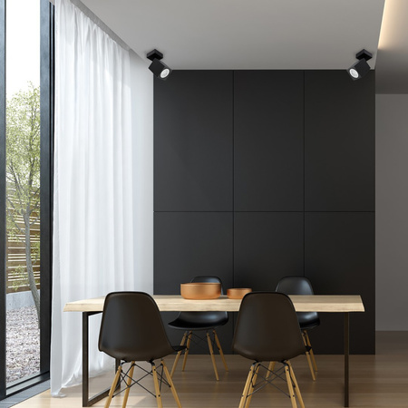 Stropní nástěnné svítidlo GU10 QUANTUS Reflektor černý