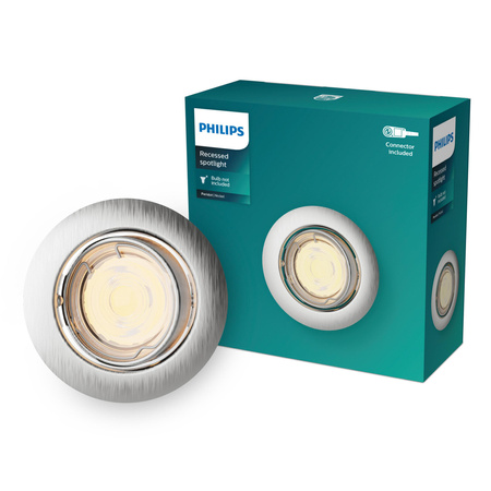 Zapuštěná montáž LED GU10 Movable Aluminium Round Nickel Peridot Philips