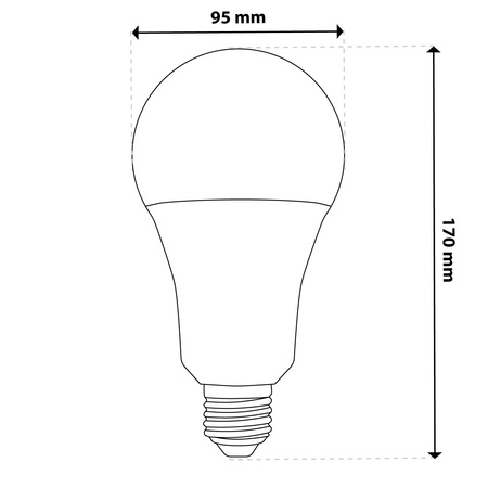 LED žárovka E27 A60 24W = 200W 3452lm 6500K studená bílá 260° LUMILED