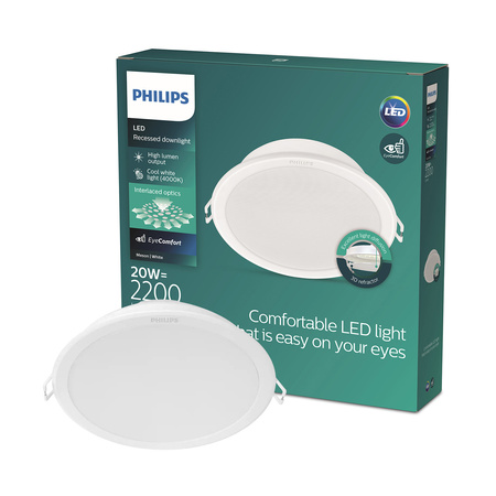 LED panel Zapuštěné vestavné svítidlo MESON 20W 4000K 19cm Kulaté stropní svítidlo PHILIPS