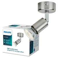 Stropní svítidlo LIMBALI GU10 Nástěnné svítidlo Saténový pohyblivý reflektor PHILIPS