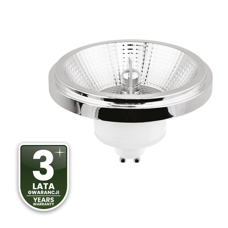 LED žárovka ES111 GU10 10W = 75W 1055lm 4000K neutrální bílá 38° Stříbrná LUMILED