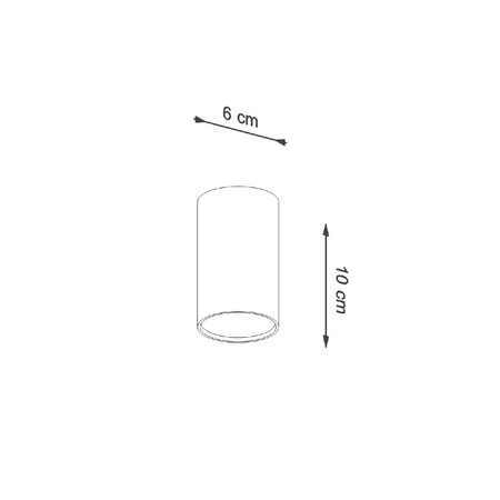 Svítidlo pro povrchovou montáž LAGOS GU10 Halogen Spot Tuba 10 cm černá SOLLUX