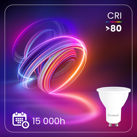 10x Žárovka LED GU10, 5W = 35W 470lm 4000K Neutrální bílá 120° LUMILED