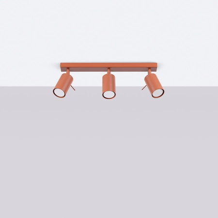 Tuba Spot Reflector Stropní svítidlo 3x GU10 Ochre Red Ring Bittersweet Shimmer SL.1508 Sollux