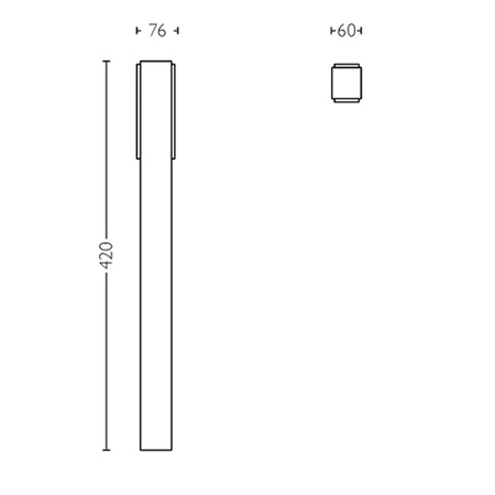 STRATOSPHERE 3,8W 4000K neutrální bílá IP44 Antracitová zahradní lampa PHILIPS LED Pillar