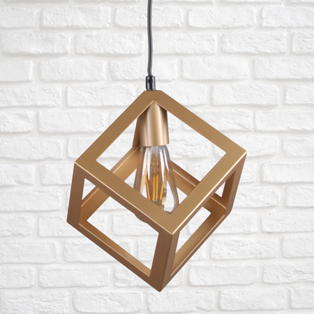 Stropní závěsné svítidlo Dekorativní závěs E27 Zlatá Švédsko Sanico Goldlux