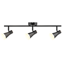 Stropní/nástěnné svítidlo nastavitelné 12.6W LED BERG 3 černá 3000K GOLDLUX (Polux)