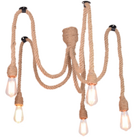 LAMPA SPIDER STROPNÍ ZÁVĚSNÁ LAMPA 5xE27 Černá a béžová GOLDLUX (Polux)