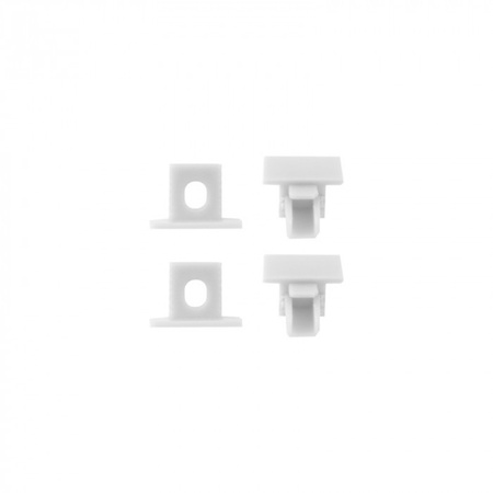 Zapuštěný hliníkový LED profil pod omítku Bílý 2m s mléčným stínítkem pro LED pásky + krytky Ecolight řady PW