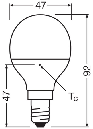LED žárovka P47 Ball E14 4,9W = 40W 470lm 2700-4000K CCT 200° Relax Active and Sleep CLASSIC Osram