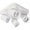 TIMO Stropní nástěnná lampa Nástěnná lampa Reflektor Pohyblivé halogenové svítidlo 4xGU10 White Square LVT