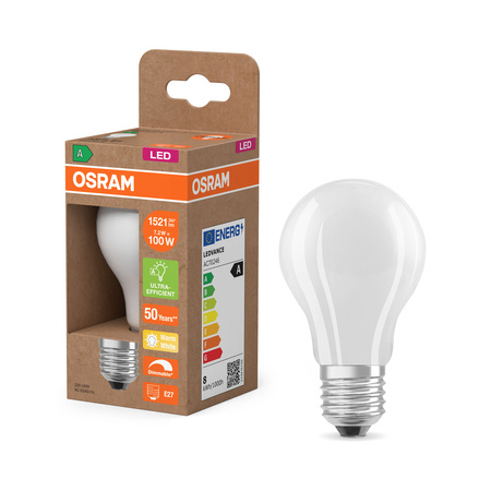 LED žárovka E27 A60 7,2W = 100W 1521lm 2700K teplá bílá 300° Dimmable energetická třída A Ultra Efficient Osram