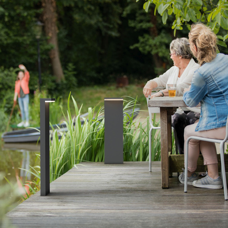 BUSTAN 3,8W 2700K teplá bílá IP44 Antracitová zahradní lampa PHILIPS LED Pillar