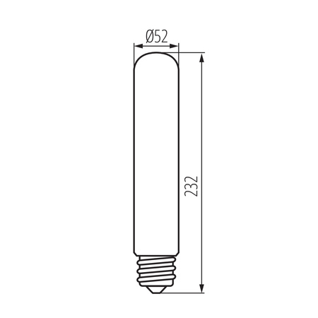 LED žárovka E40 42,8W = 477W 9000lm Neutral Clear XLED Filament Kanlux