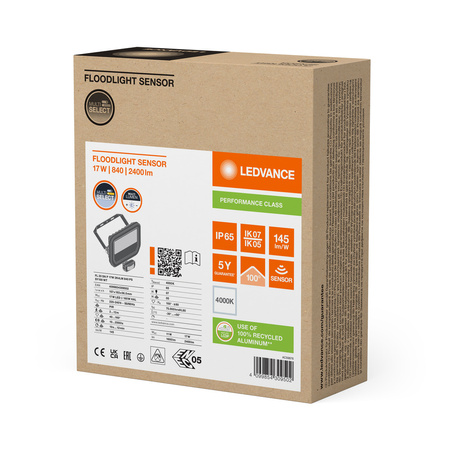 LED reflektor 17W 2400lm 4000K IP65 bílý se senzorem pohybu LEDVANCE Floodlight