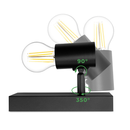 Nástěnné svítidlo LED Spot E27 GLASA Black Lumiled