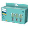 3x LED žárovka E27 A60 8,5W = 75W 1055lm 2700K teplá bílá Filament PHILIPS