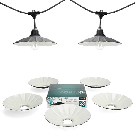 Stínidlo pro Girland Set CRETE LS M1 Black Metal 5 Pieces Kobi