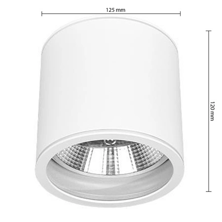 Halogenový reflektorový bodový reflektor GU10 s povrchovou montáží kulatý bílý Masterled