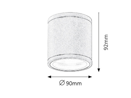Venkovní LED zahradní stropní svítidlo AKRON GU10 IP54 stropní trubice antracitová RABALUX
