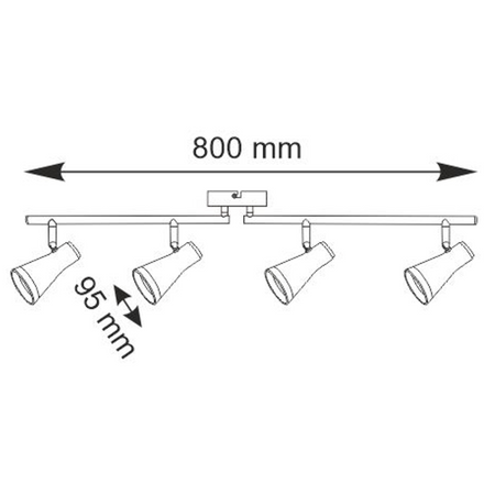 Nastavitelné stropní/nástěnné svítidlo 16.8W LED BERG 4 bílá 3000K GOLDLUX (Polux)