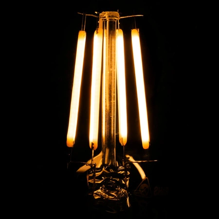 Žárovka LED A60, E27 6W = 50W 660lm 2200K Teplá bílá 360° Filament Smokey LUMILED