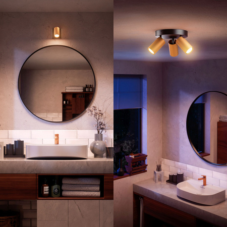 Reflektorové stropní svítidlo 3x GU10 IP44 měděno-černé Kosipo Philips