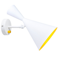 Reflektor nástěnné lampy pro LED E27 MODERN W306-C bílá a zlatá - GOLDLUX (Polux)