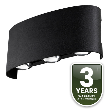 Zahradní nástěnná lampa nahoru a dolů, 6W IP54 KELSA LUMILED