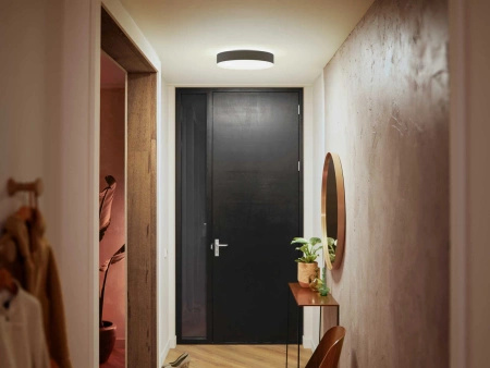 LED stropní plafon Enrave Black 19,2W 38cm CCT PHILIPS HUE Bluetooth + stmívač