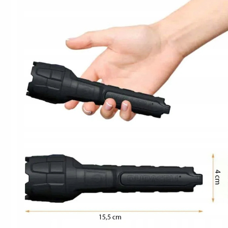 Gumová LED svítilna. Ruční baterie 2xAAA 80lm DURACELL