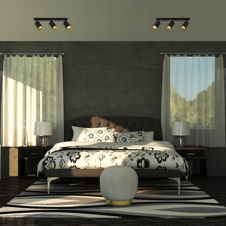 ERIS GOLD 3x GU10 LED stropní svítidlo. nastavitelné