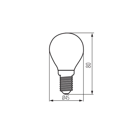 LED žárovka E14 Edison G45 7W = 75W 1055lm 2700K Warm Clear XLED Filament Kanlux