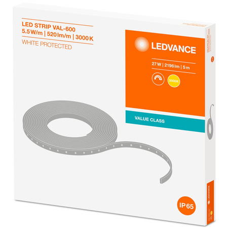 LED pásek 24V 27W 300LED teplý IP65 5m Ledvance