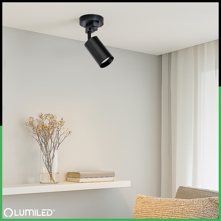 LUMILED HUMA RAIL KIT BLACK + SAGI RAIL SPOTLIGHT BLACK