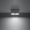 Svítidlo pro povrchovou montáž QUAD MAXI 2xGU10 Obdélníkové minimalistické šedé SOLLUX