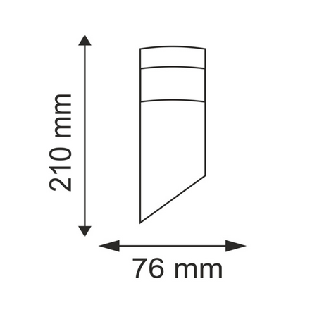 LED zahradní nástěnné svítidlo 3.6W 6500K collum GOLDLUX (Polux) šikmá ocel