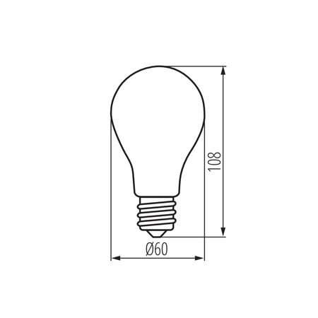 LED žárovka E27 Edison A60 4W = 62W 840lm 4000K Neutral Clear XLED Filament Kanlux
