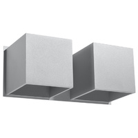 Nástěnné svítidlo LED QUAD 2xG9 Nástěnné svítidlo Top Down Grey SOLLUX