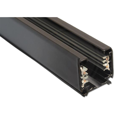 Černá třífázová hliníková přípojnice pro kolejová bodová světla 200 cm