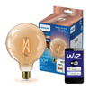 LED žárovka E27 G125 7W = 50W Filament Amber SMART WiFi Philips WiZ